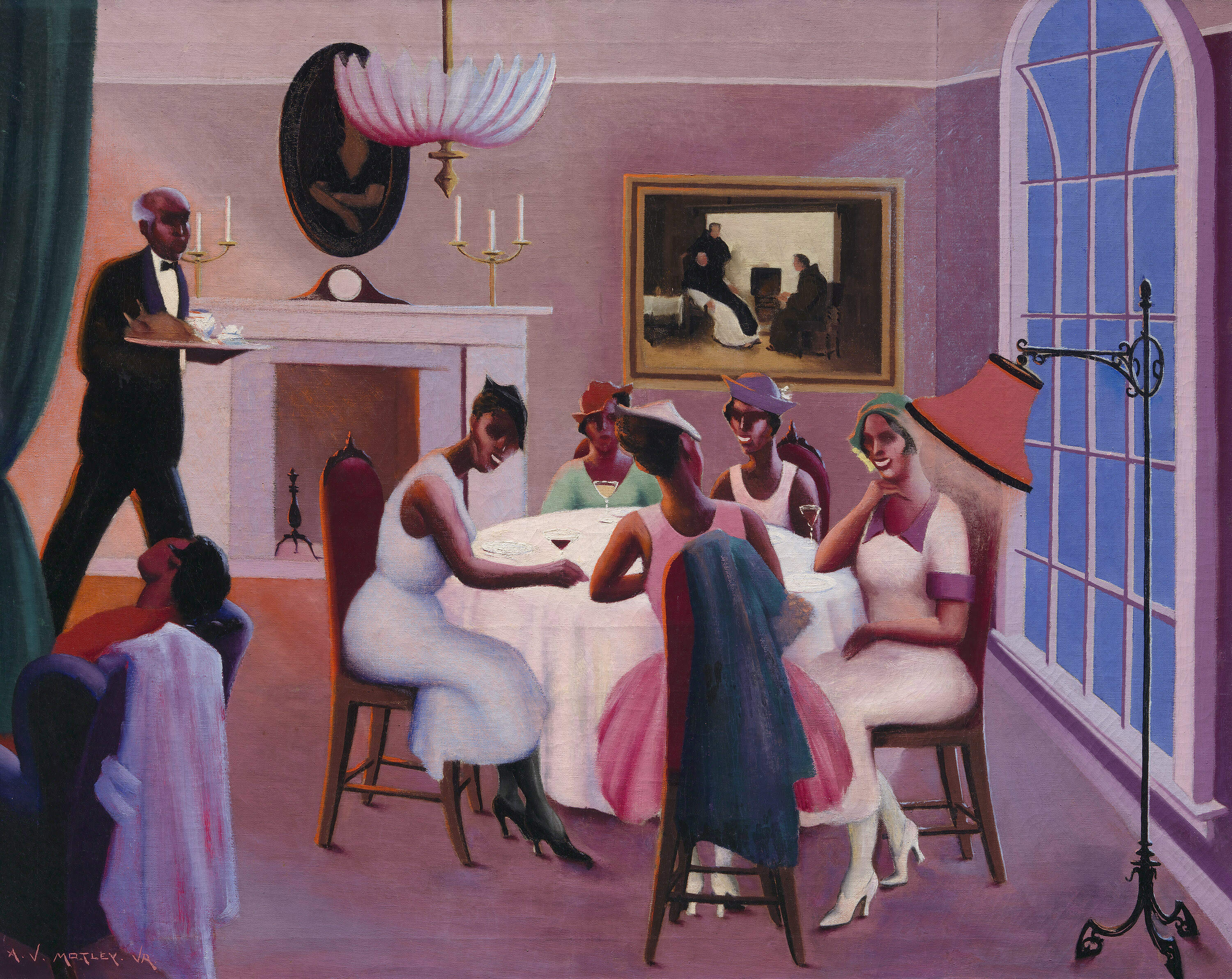 Archibald Motley, "Cocktails," about 1926, part of The John Axelrod Collection—Frank B. Bemis Fund, Charles H. Bayley Fund and The Heritage Fund for a Diverse Collection. (Courtesy Valerie Gerrard Browne/Museum of Fine Arts, Boston)