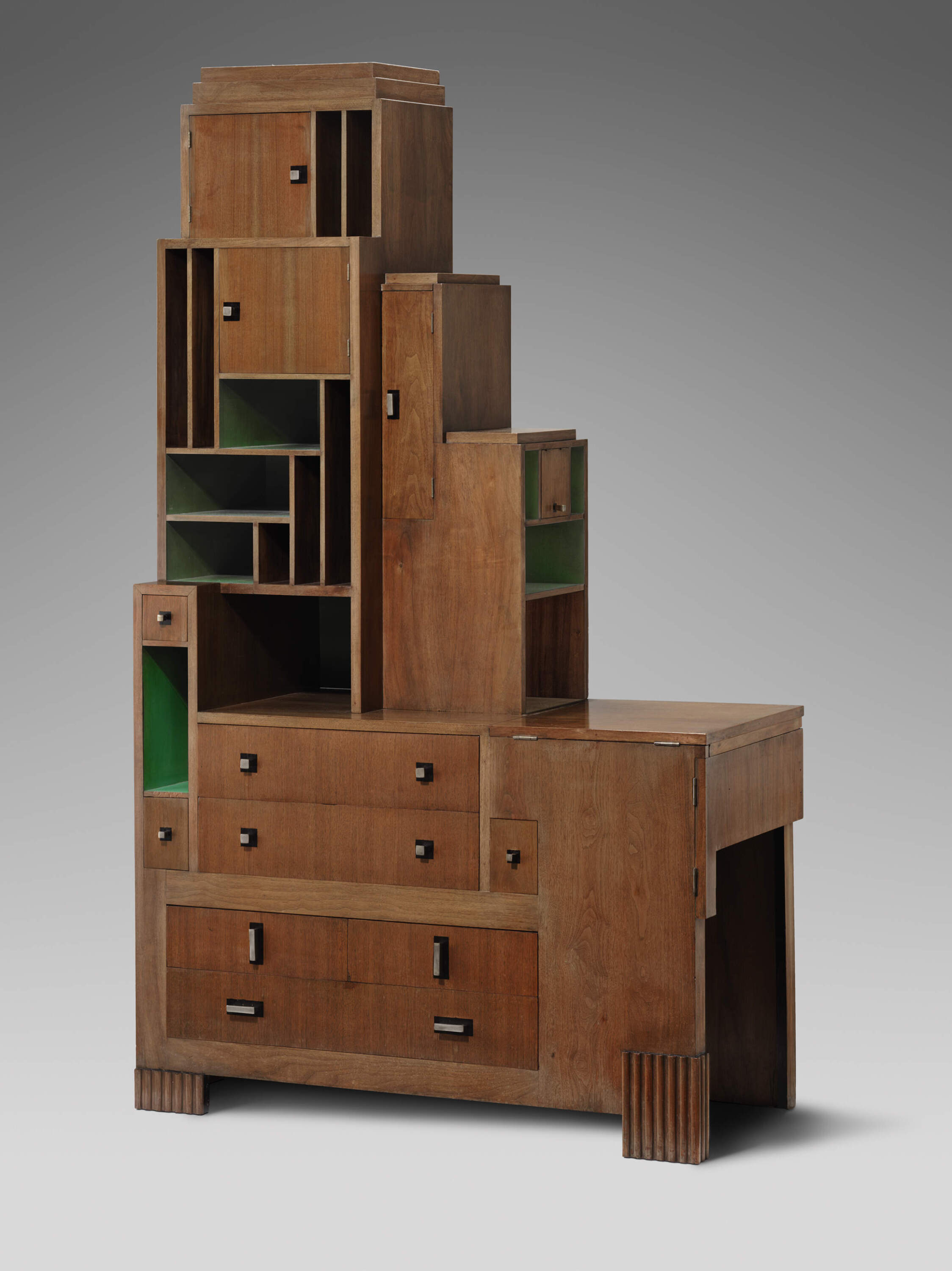 Paul T. Frankl's "Skyscraper" desk and bookcase, about 1927-28, part of The John Axelrod Collection. (Courtesy Museum of Fine Arts, Boston)