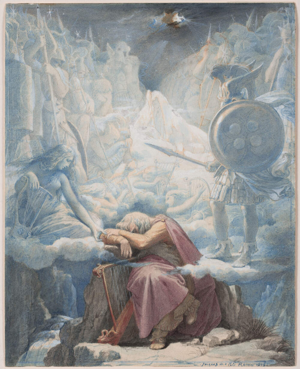 Jean-Auguste-Dominique Ingres, "The Dream of Ossian," c. 1832-1834. (Courtesy Harvard Art Museums/Fogg Museum, Bequest of Grenville L. Winthrop)