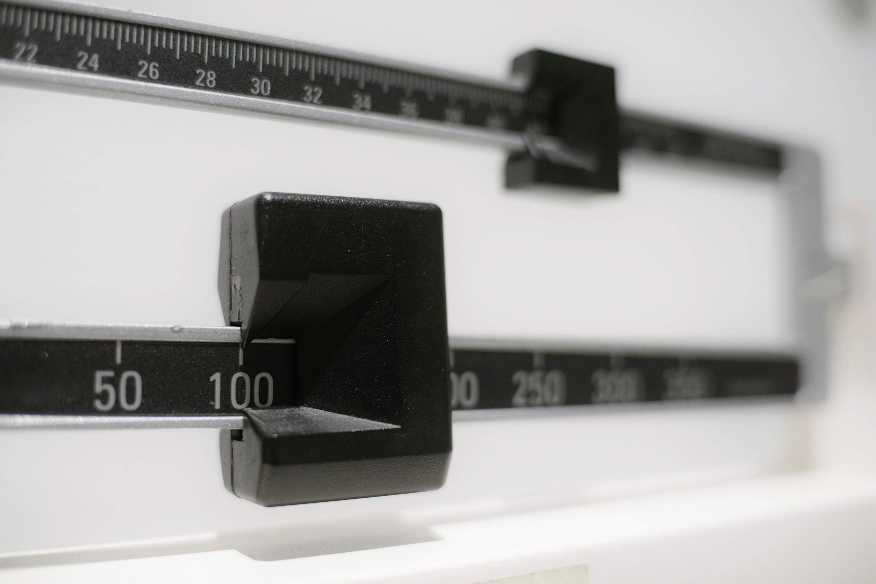 A closeup of a beam scale in New York. (Patrick Sison/AP)
