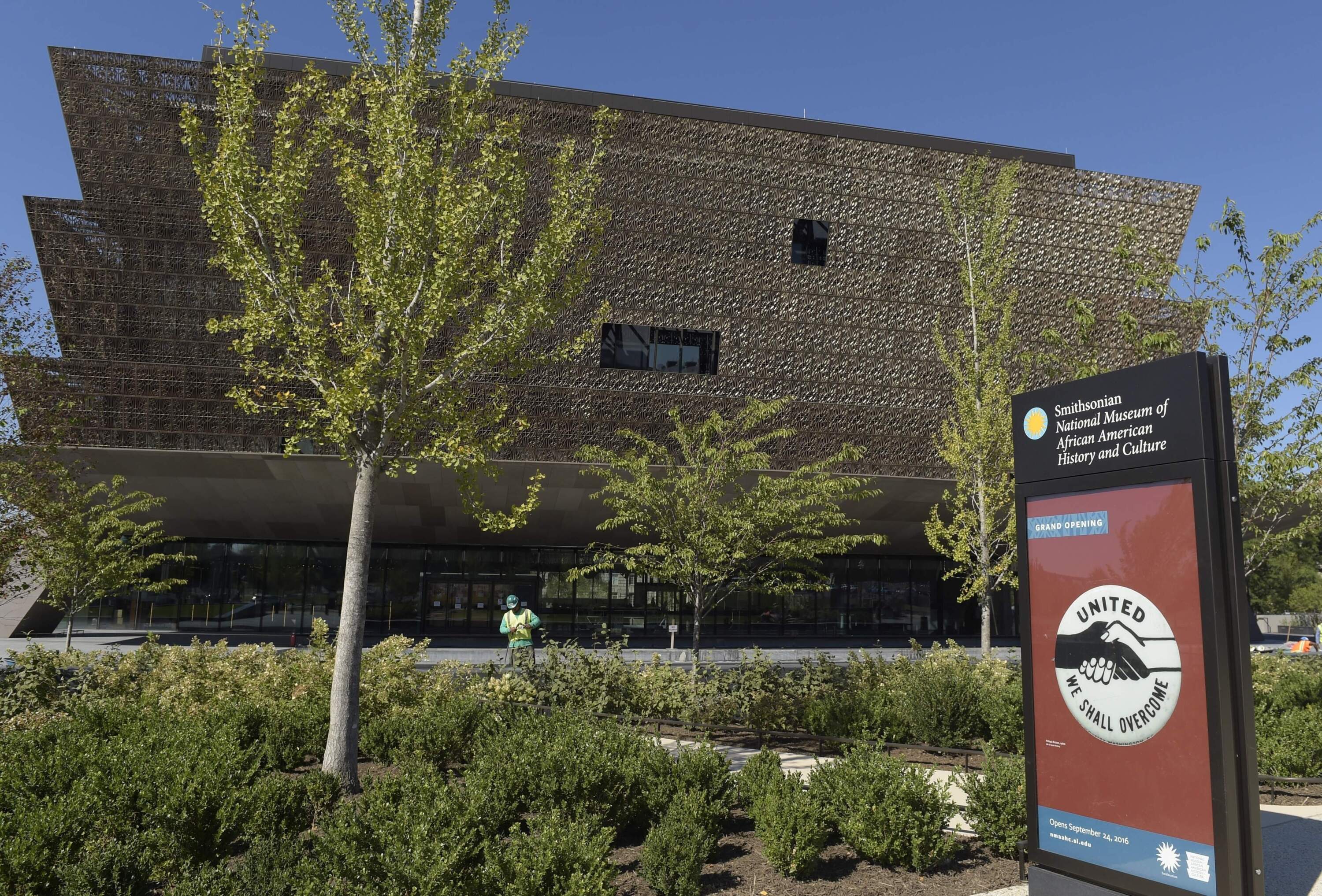 The exterior of the National Museum of African American History and Culture in Washington, before the museum opened, Sept. 14, 2016. (Susan Walsh/AP)