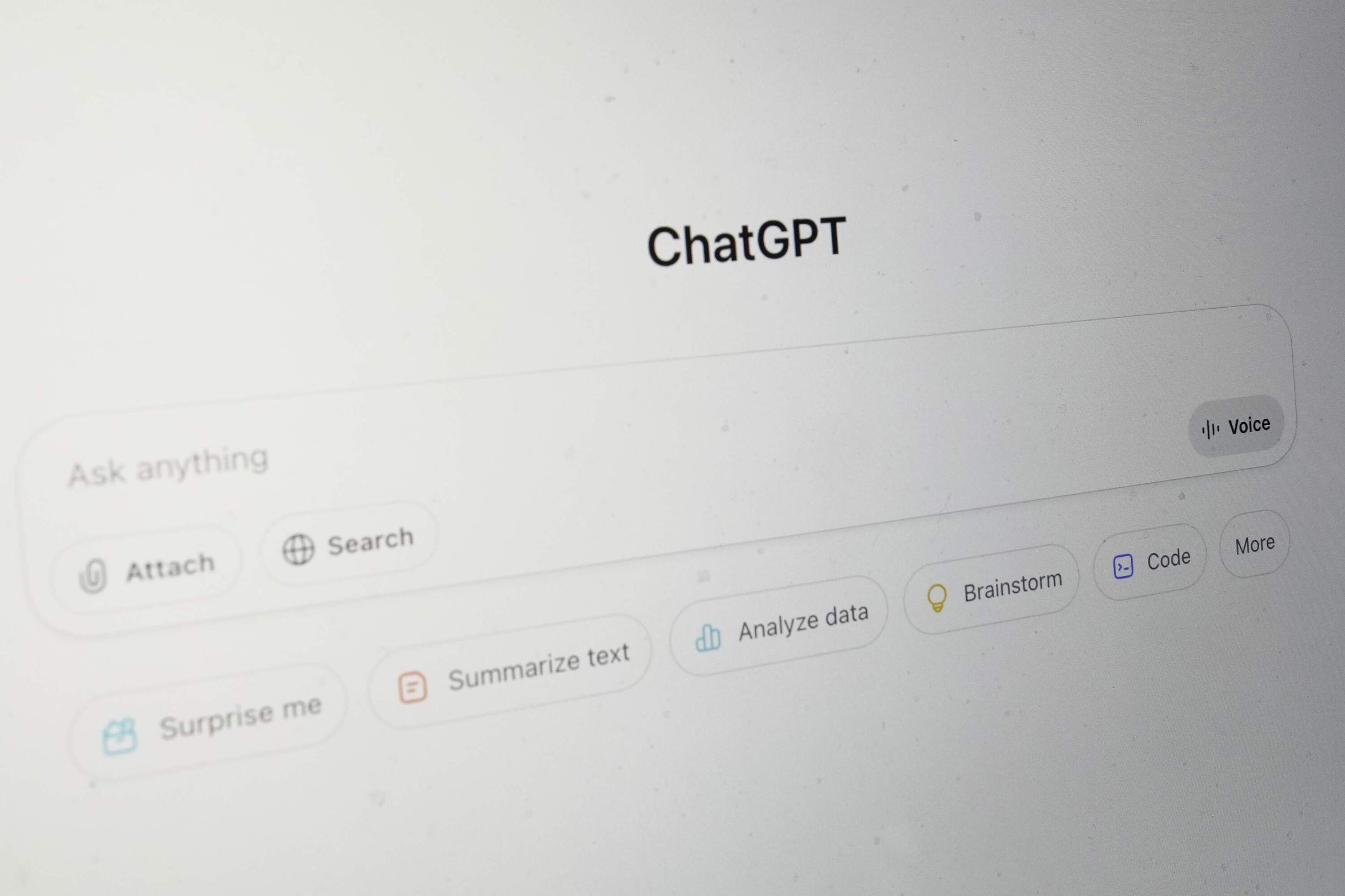 Chat GPT's landing page is seen on a computer screen, Monday, Aug. 4, 2025, in Chicago. (Kiichiro Sato/AP)