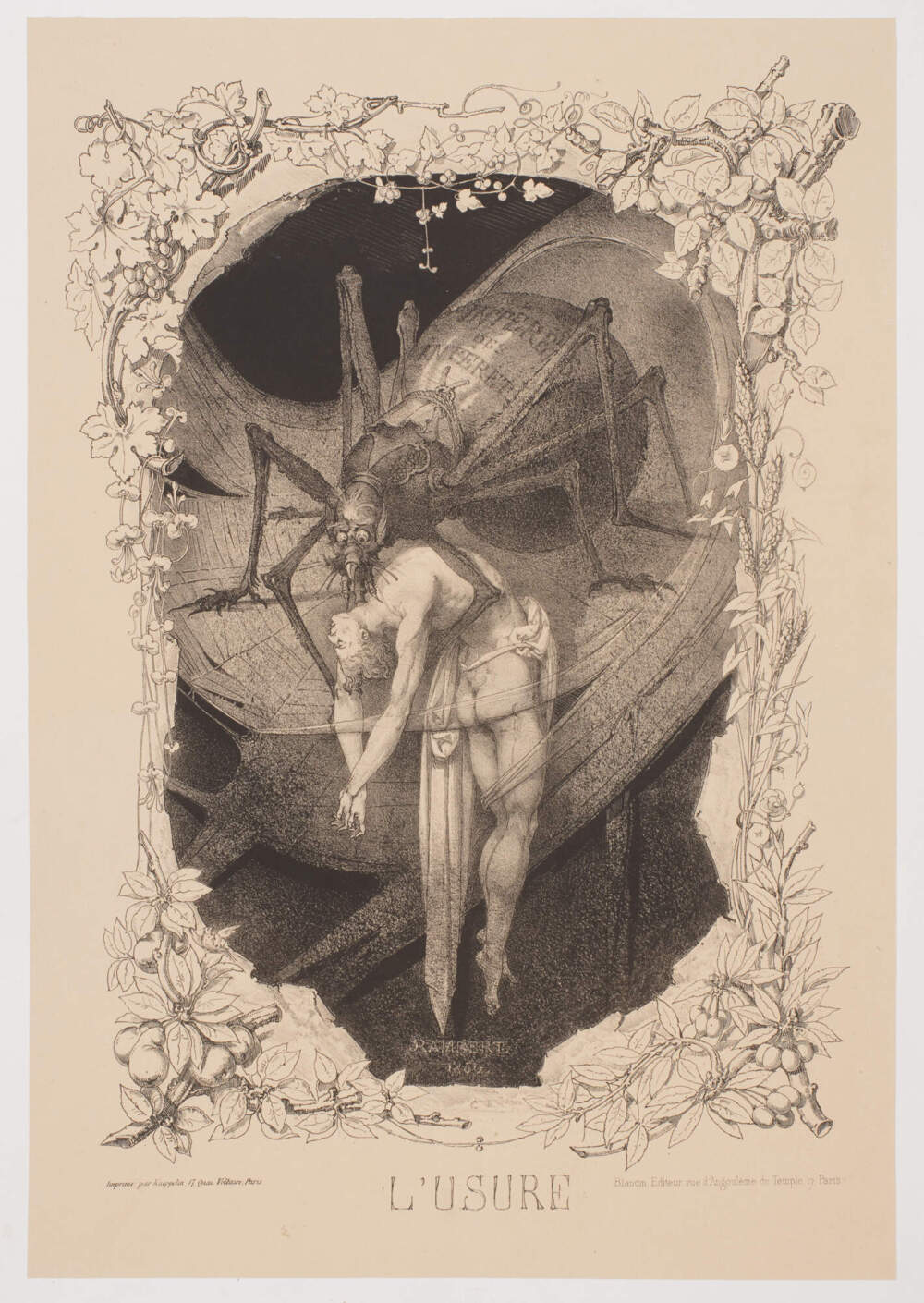 Charles Rambert, "Usury (L'Usure)," 1850, lithograph. (Courtesy The Clark)