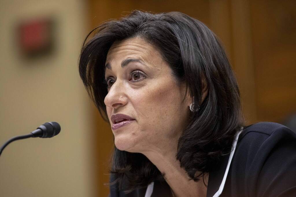 Dr. Rochelle Walensky, then-director of the Centers for Disease Control and Prevention, speaks at a subcommittee hearing at the Capitol in Washington, Tuesday, June 13, 2023. (Amanda Andrade-Rhoades/AP)