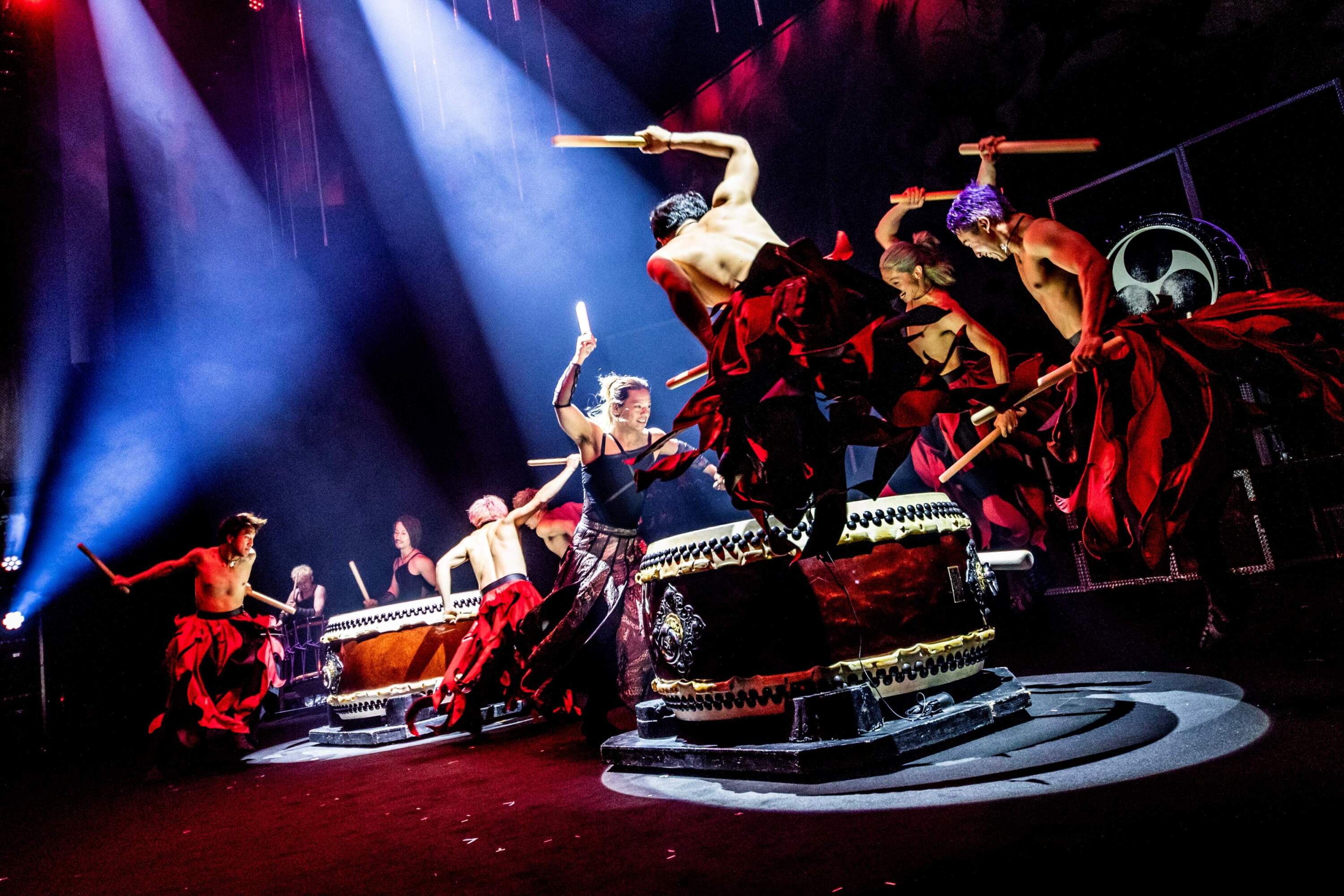 Drum Tao ensemble members during a performance. (Courtesy Drum Tao)