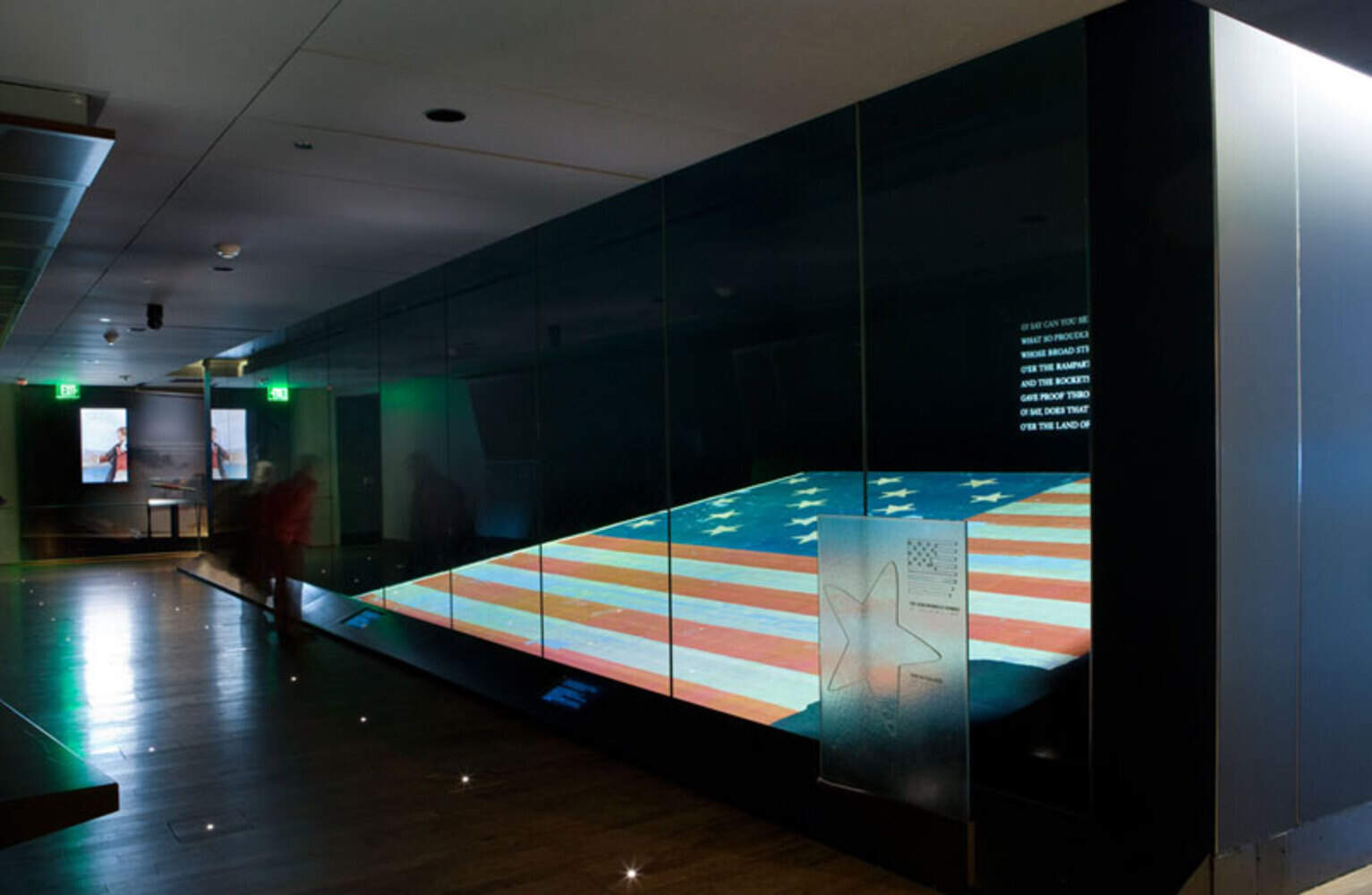 The flag that inspired the "Star Spangled Banner" on display. (Courtesy of the Smithsonian Institute)