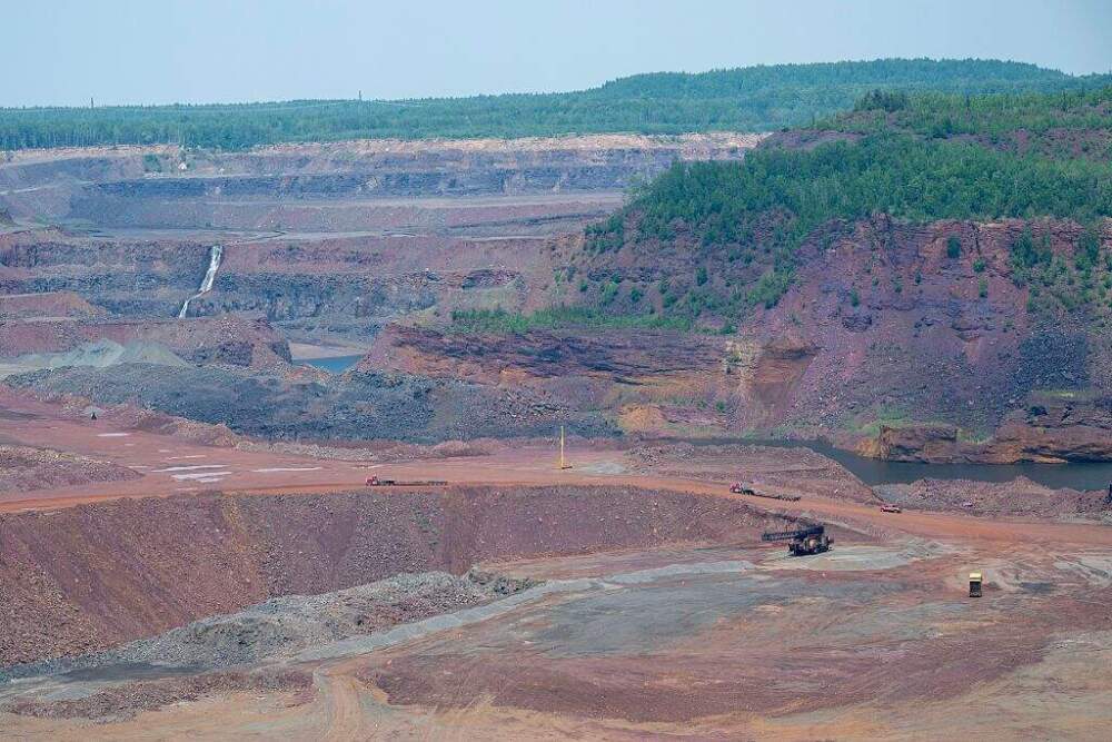 The Hull-Rust-Mahoning Open Pit Iron Mine is the largest operating open-pit iron mine in Minnesota. (Photo by: Michael Siluk/UCG/Universal Images Group via Getty Images)