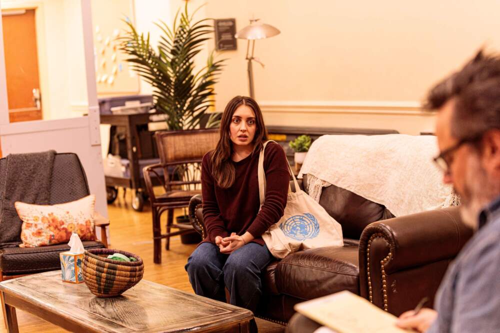 Josephine Moshiri Elwood and Dennis Trainor Jr. in SpeakEasy Stage's "Job." (Courtesy Benjamin Rose)