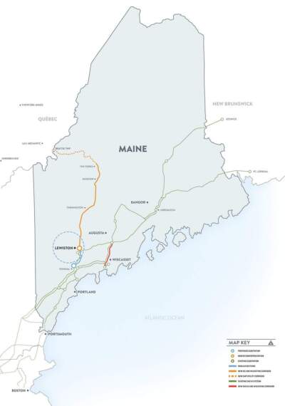 A map of the New England Clean Energy Connect. (Courtesy of Avangrid)