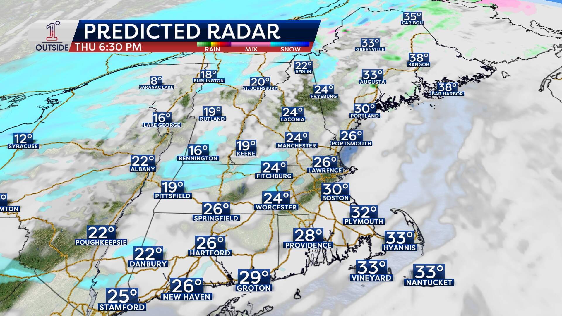 Temperatures in New England will plunge by Thursday evening. (Danielle Noyes/1DegreeOutside)