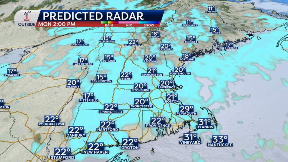 Temperatures set for mid-afternoon Monday. (Danielle Noyes/1DegreeOutside)