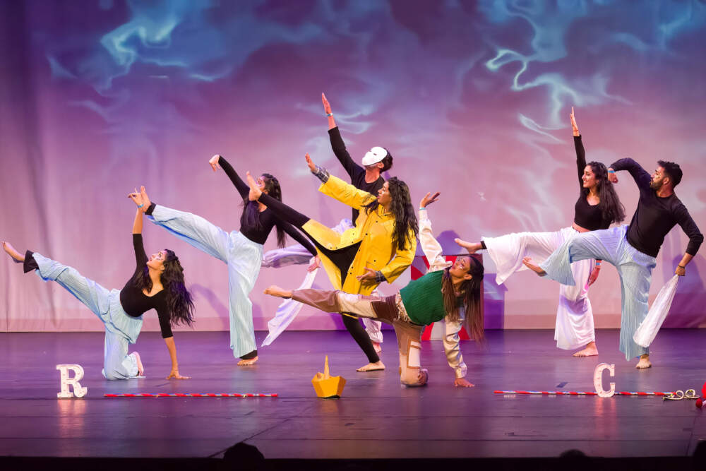MIT's competitive Bollywood-fusion dance team, MIT Mirchi, performing at the 2025 South Asian Showdown. (Courtesy Ashish Singhv) 