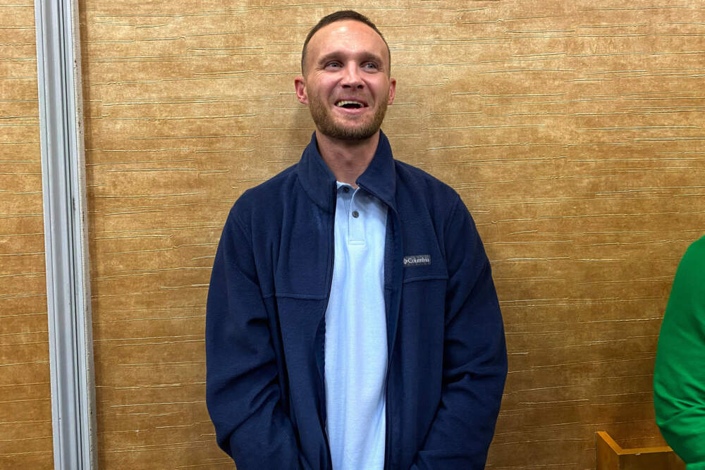 Oliver D'Agostino credits the city's Crisis Response Team with saving his life, connecting him with treatment. (Deborah Becker/WBUR)