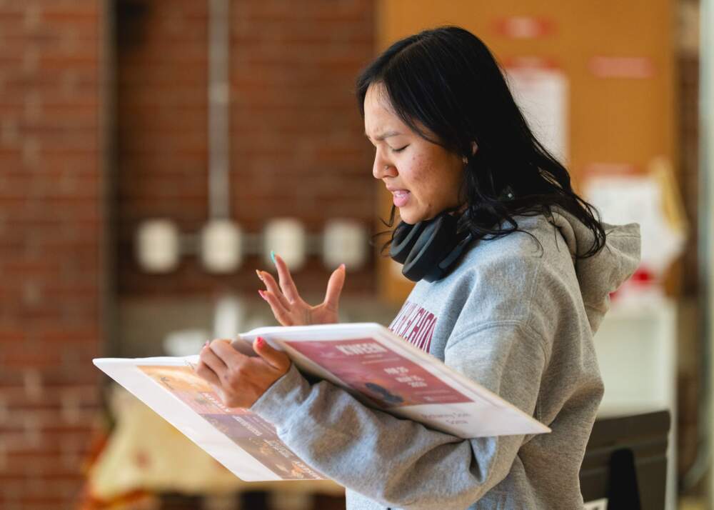 Pichanny Som in rehearsal for Merrimack Repertory Theatre's "Kween." (Courtesy 41st Casanova Productions)