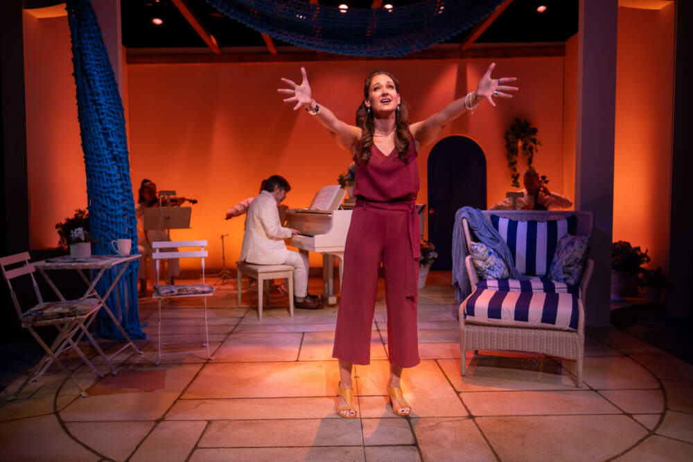 From left: Marissa Licata, Dan Rodriguez, Aimee Doherty and Kett Lee in Lyric Stage Boston's "Penelope." (Courtesy Nile Scott Studios)