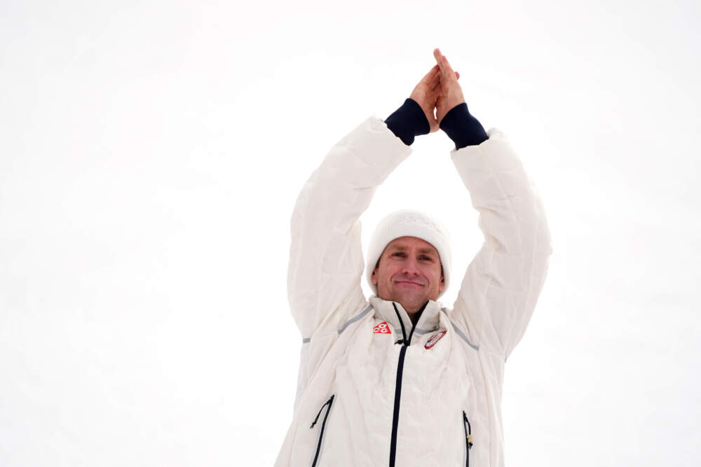 United States' Ryan Cochran-Siegle celebrates winning a silver medal in an alpine ski, men's super-G race, at the 2026 Winter Olympics, in Bormio, Italy, Wednesday, Feb. 11, 2026. (Rebecca Blackwell/AP)