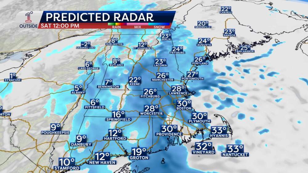 Precipitation moving in on Saturday. (Danielle Noyes/1DegreeOutside)
