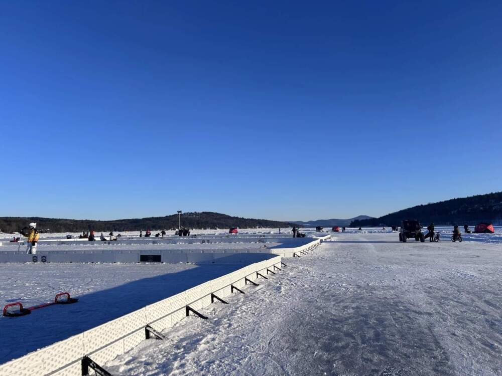 Almost 300 teams played on the ice this weekend, according to commissioner Scott Crowder. (Mara Hoplamazian/NHPR)