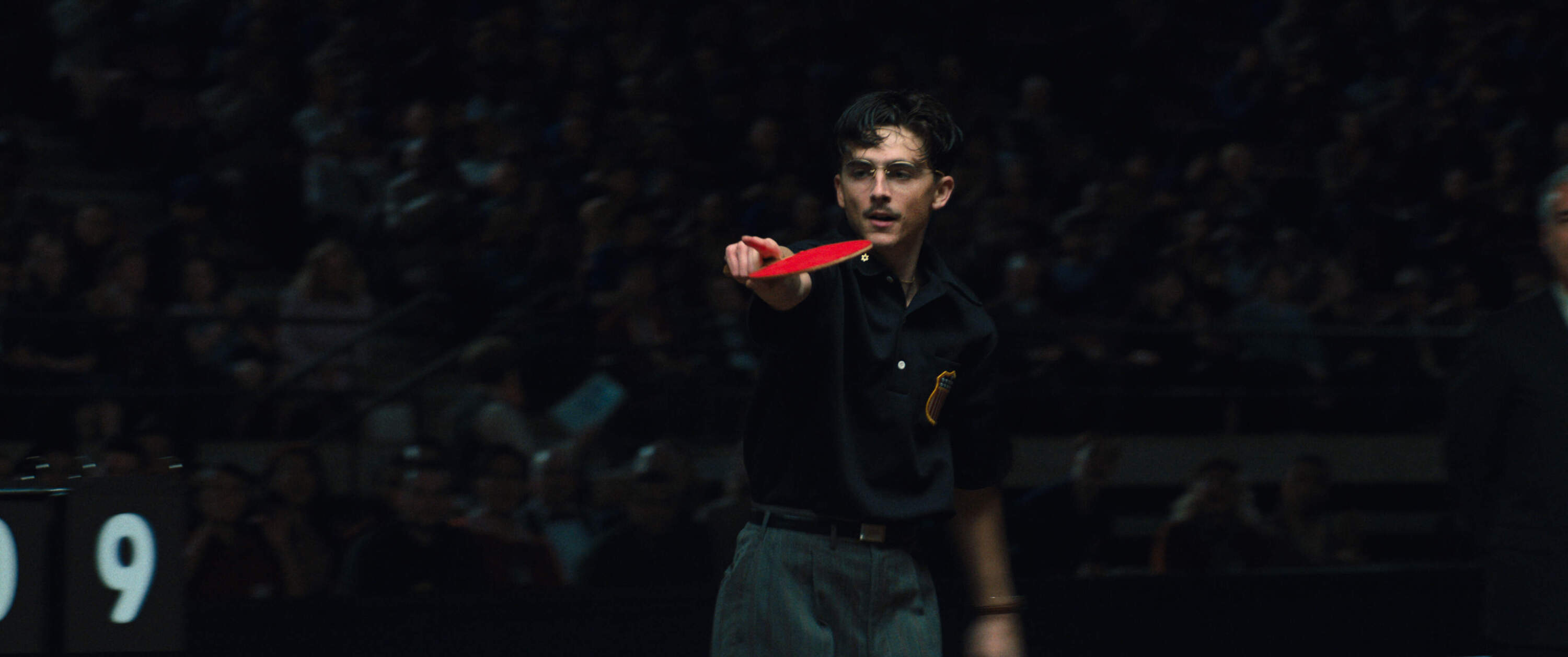Timothée Chalamet in director Josh Safdie’s “Marty Supreme." (Courtesy A24)