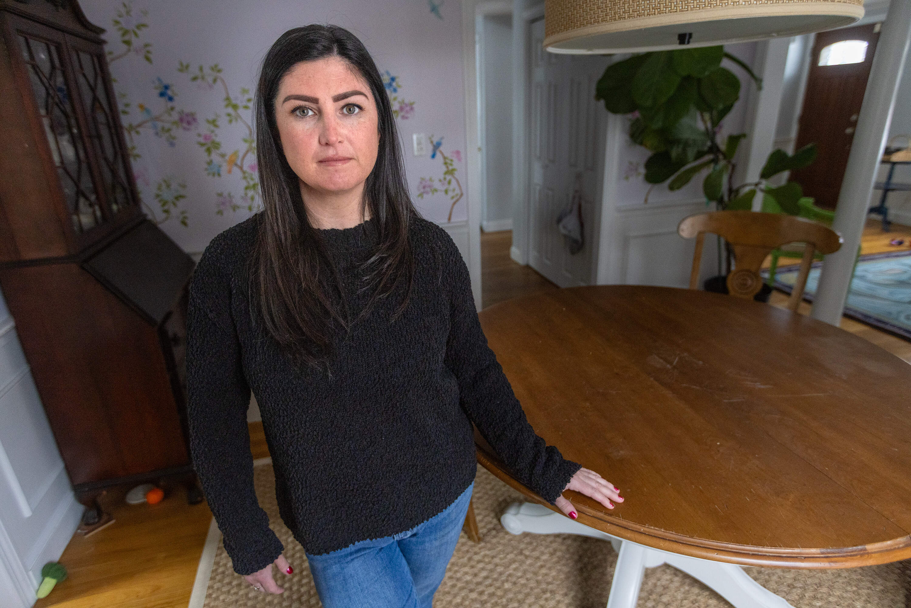 Olivia Smith, a nurse at Brigham and Women's Hospital, has spent 10 years working in the emergency department, where she says she has faced verbal abuse and witnessed colleagues get attacked. (Jesse Costa/WBUR)