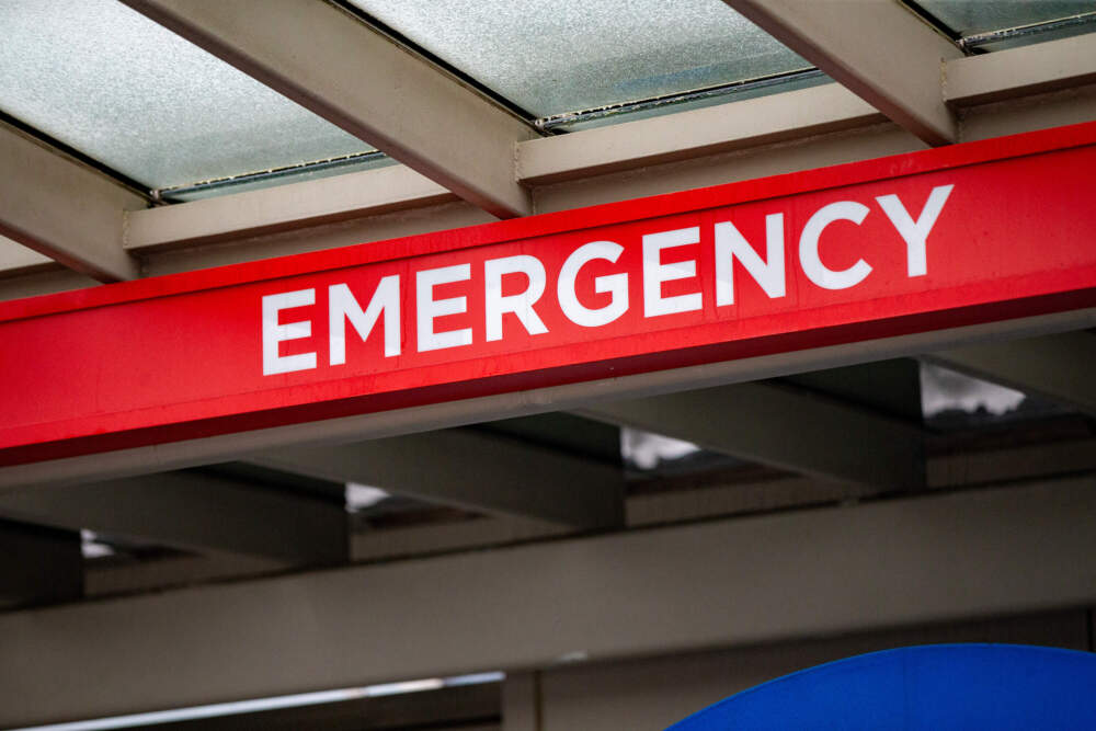 A sign at the entrance of the Cambridge Hospital. (Jesse Costa/WBUR)