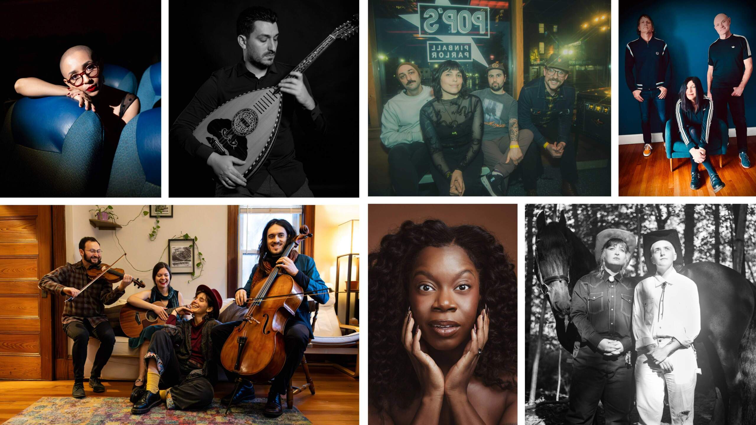 Clockwise from top left: Grace Givertz (Courtesy OJ Slaughter); Vasilis Kostas (Courtesy Aris Vedertsis); Cape Crush (Courtesy Cat Meade); The Chelsea Curve (Courtesy Reuben); Sweet Petunia (Courtesy JJ Gonson); Debo Ray (Courtesy Alyssa Wyle/Holy Smoke Photography); and Levyosn (Courtesy Emily Glick).