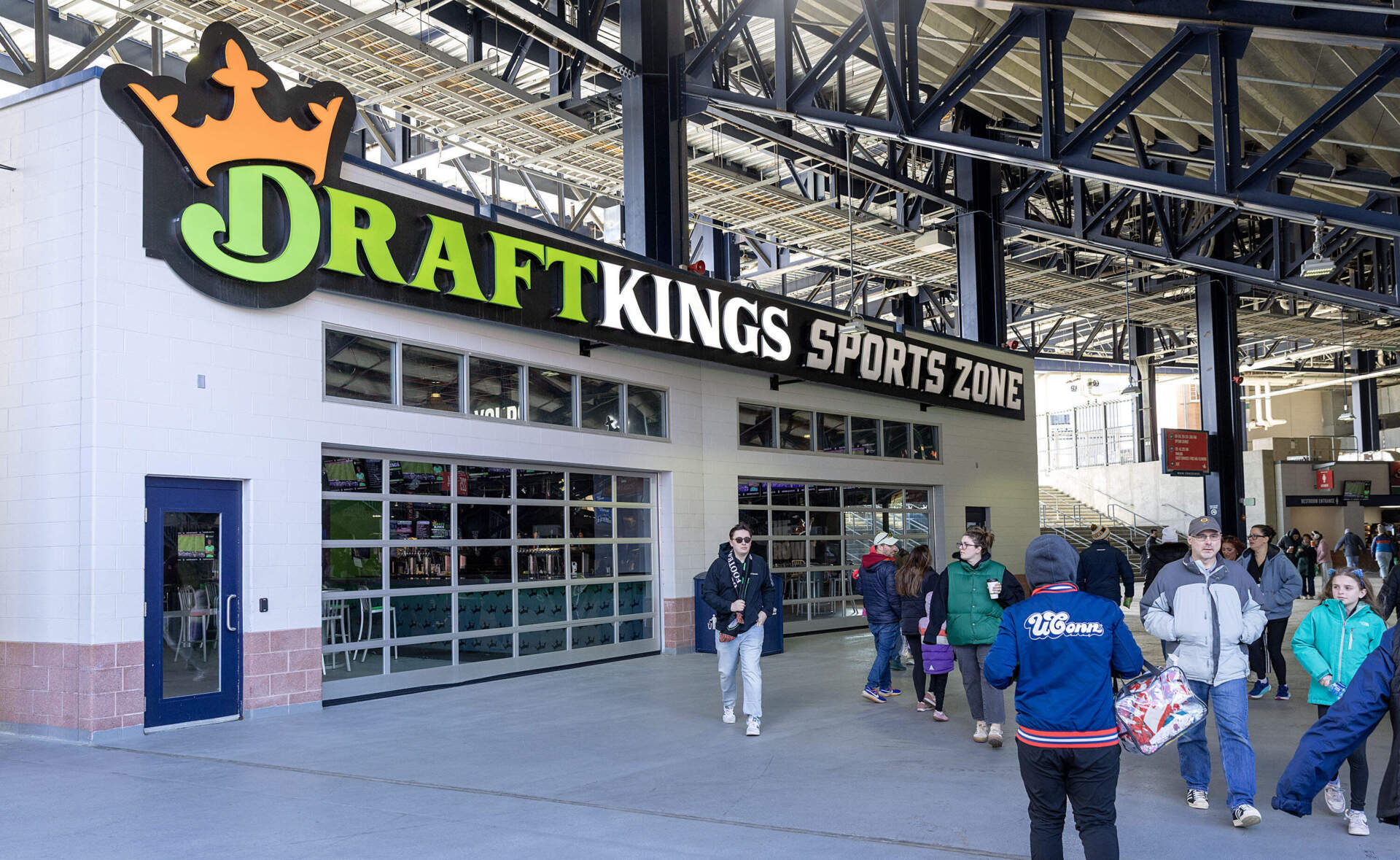 The DraftKings Sports Zone at Gillette Stadium in Foxborough. (Robin Lubbock/WBUR