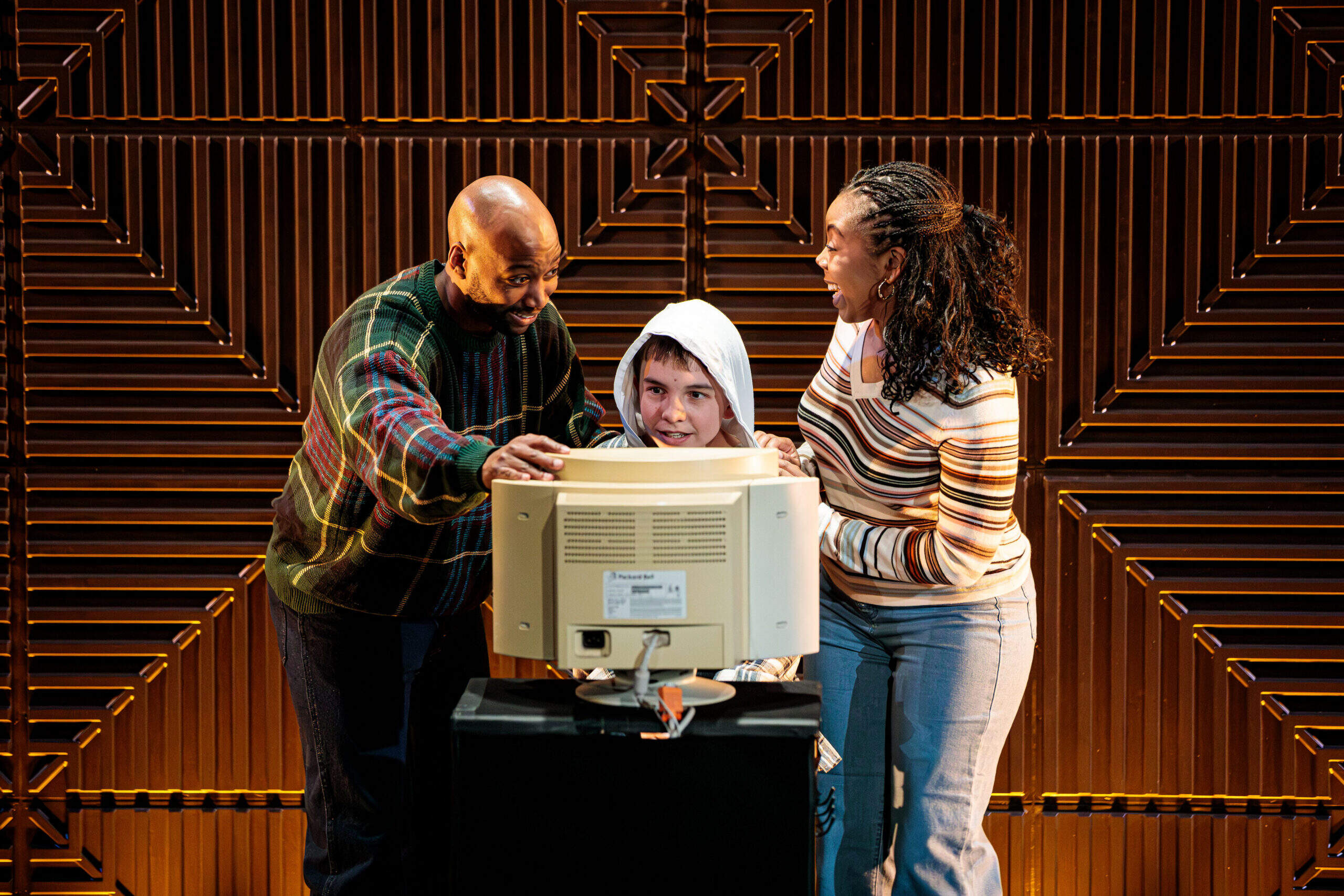 Tobias Wilson, Harry Baker and Kelsey Fonise in "The Antiquities." (Courtesy Benjamin Rose Photography)