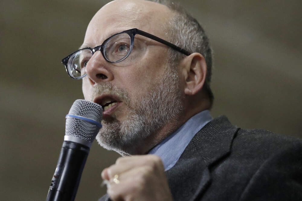 Andru Volinsky speaks at a campaign event in 2020. (Elise Amendola/AP)