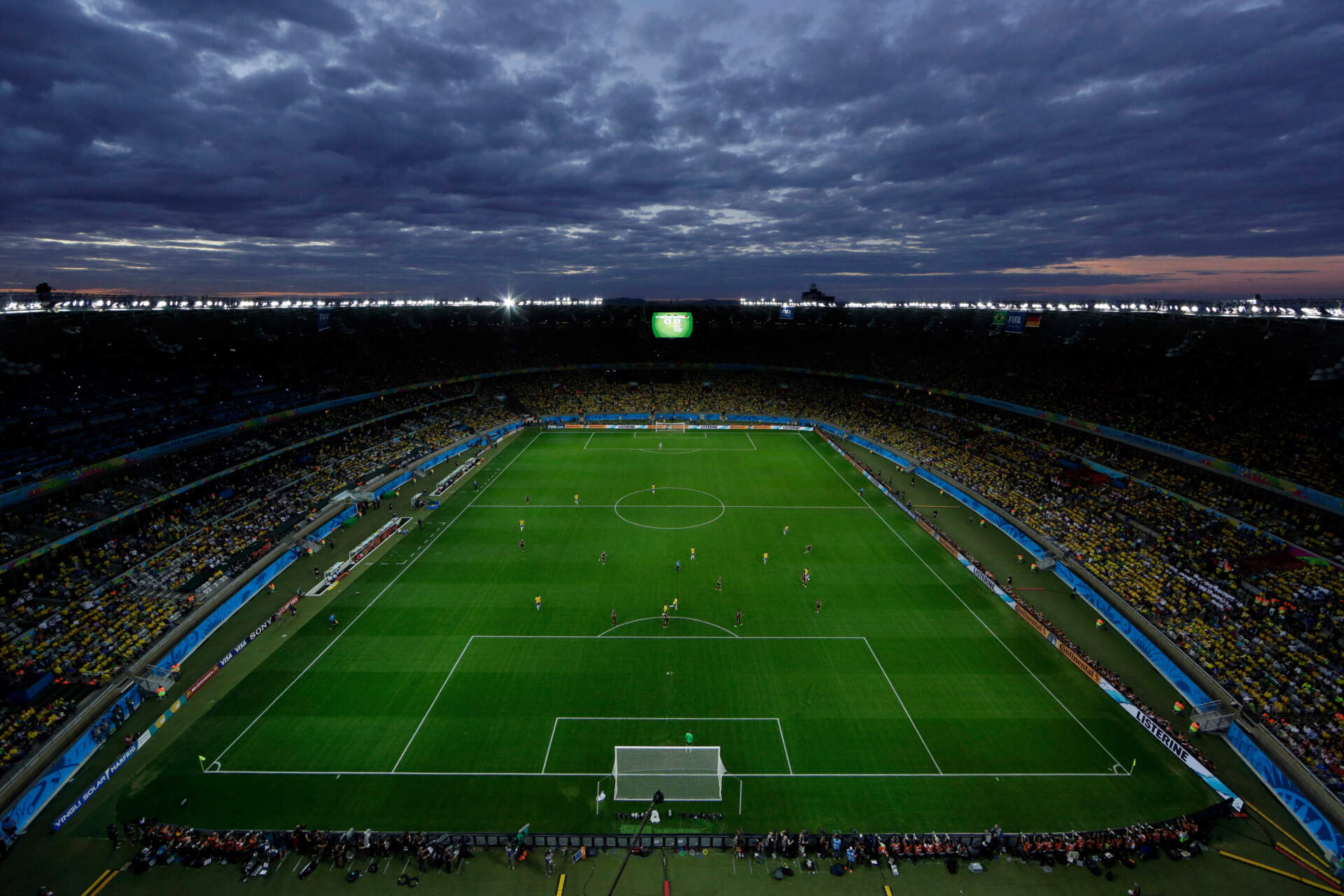 A view of the pitch at Mineirao Stadium in Belo Horizonte, Brazil. (Felipe Dana/AP)