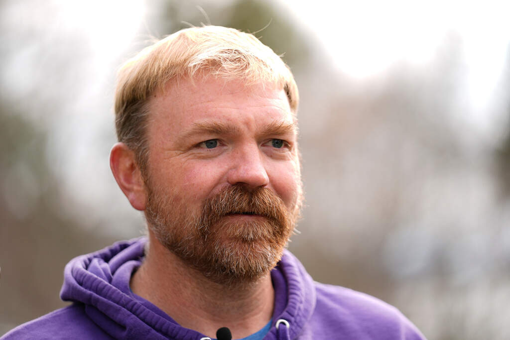 Graham Platner, Democratic candidate for U.S. Senate, Monday, Nov. 3, 2025, in Sullivan, Maine. (Robert F. Bukaty/AP)