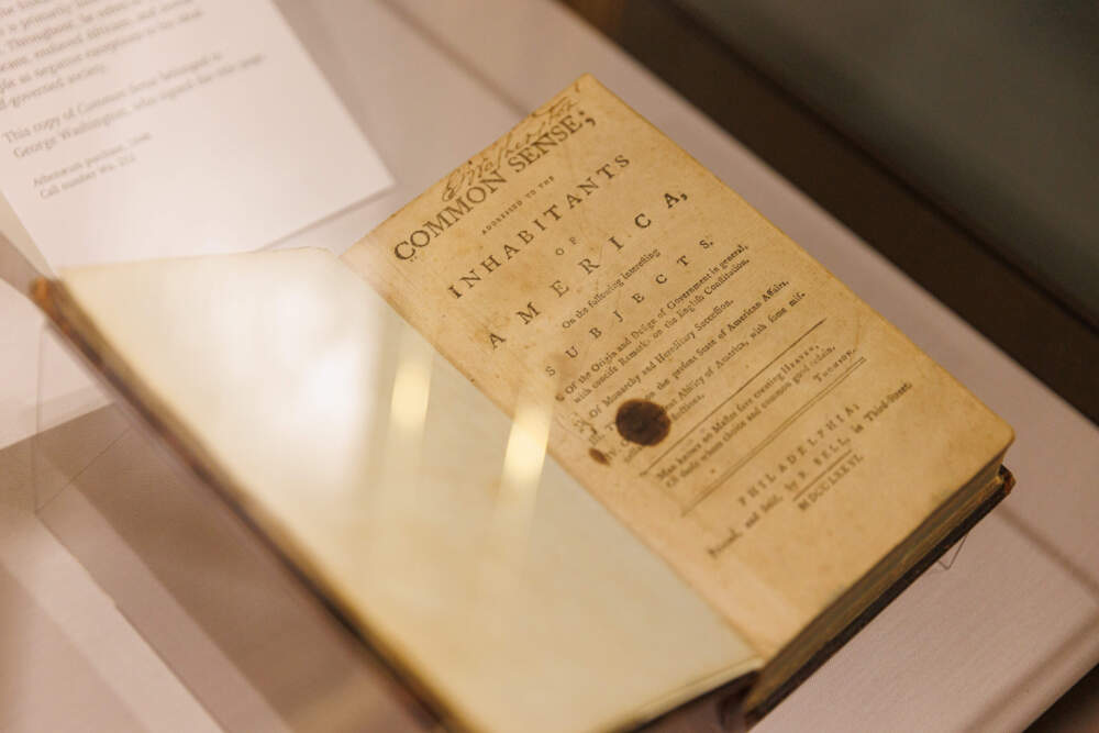 George Washington’s personal copy of "Common Sense" by Thomas Paine. (Courtesy Boston Athenaeum)