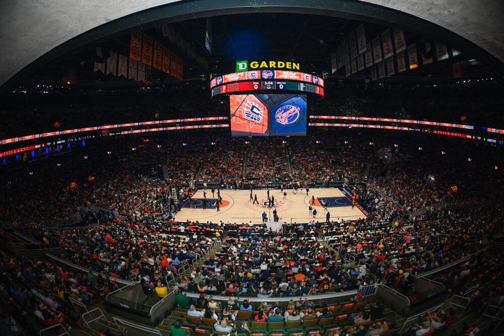 A view of TD Garden before a WNBA game between the Indiana Fever and the Connecticut Sun on July 15, 2025. (Erica Denhoff/Icon Sportswire via Getty Images)