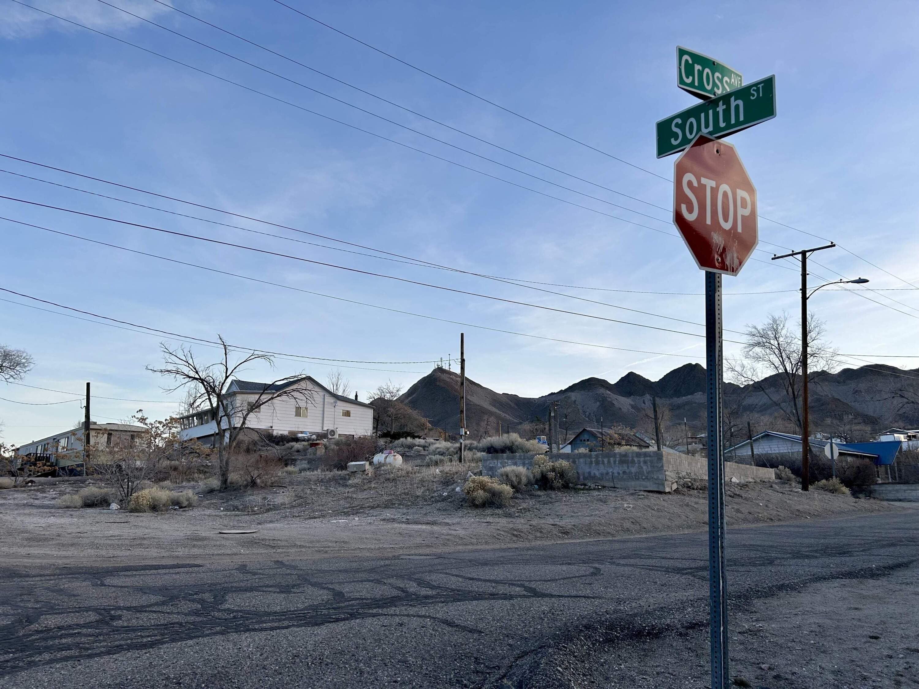 A neighborhood in Tonopah, Nevada, where housing is in short supply. (Peter O’Dowd/Here &amp; Now)
