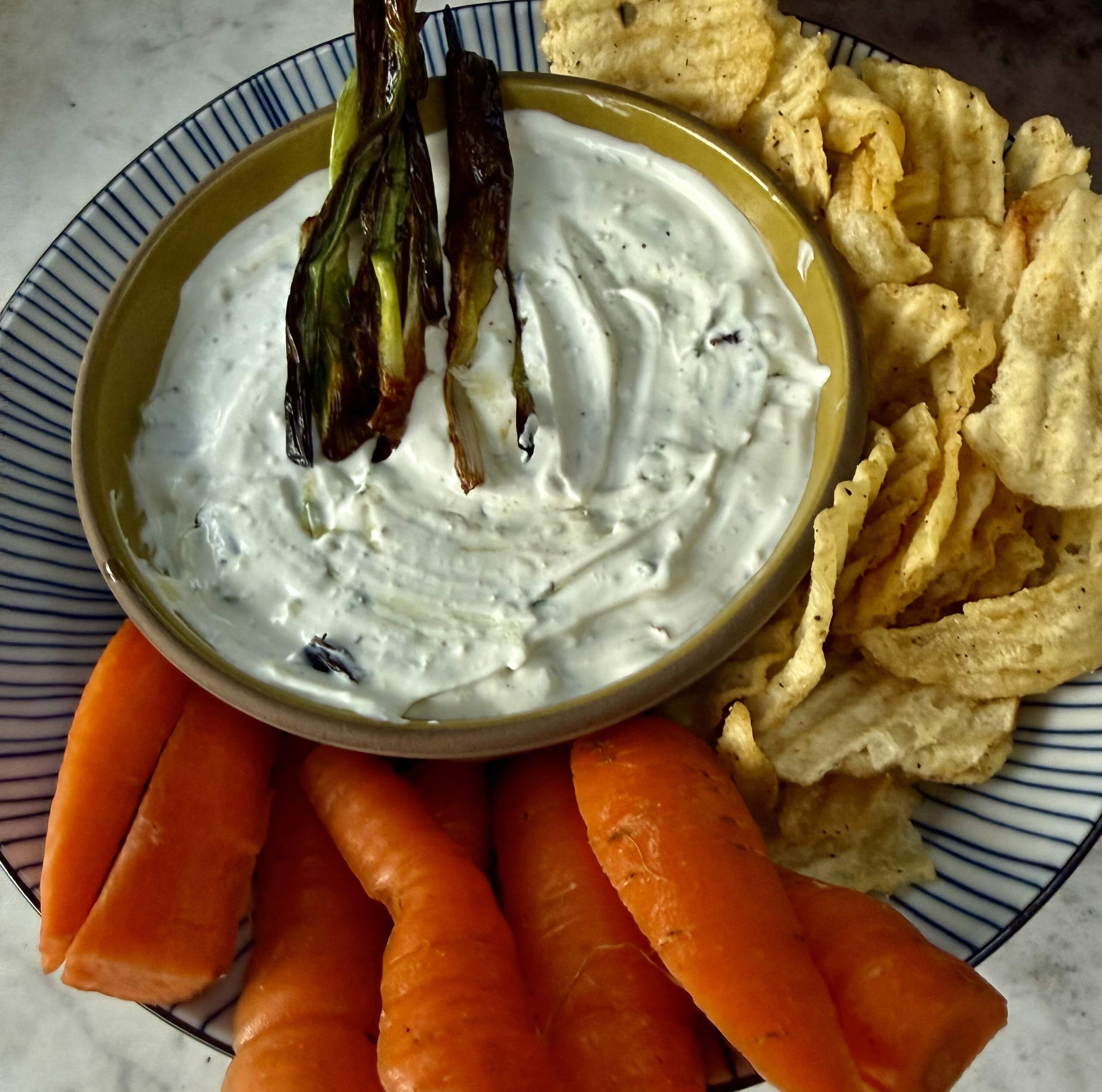 'Song Sung Blue' cheese dip. (Kathy Gunst/Here &amp; Now)