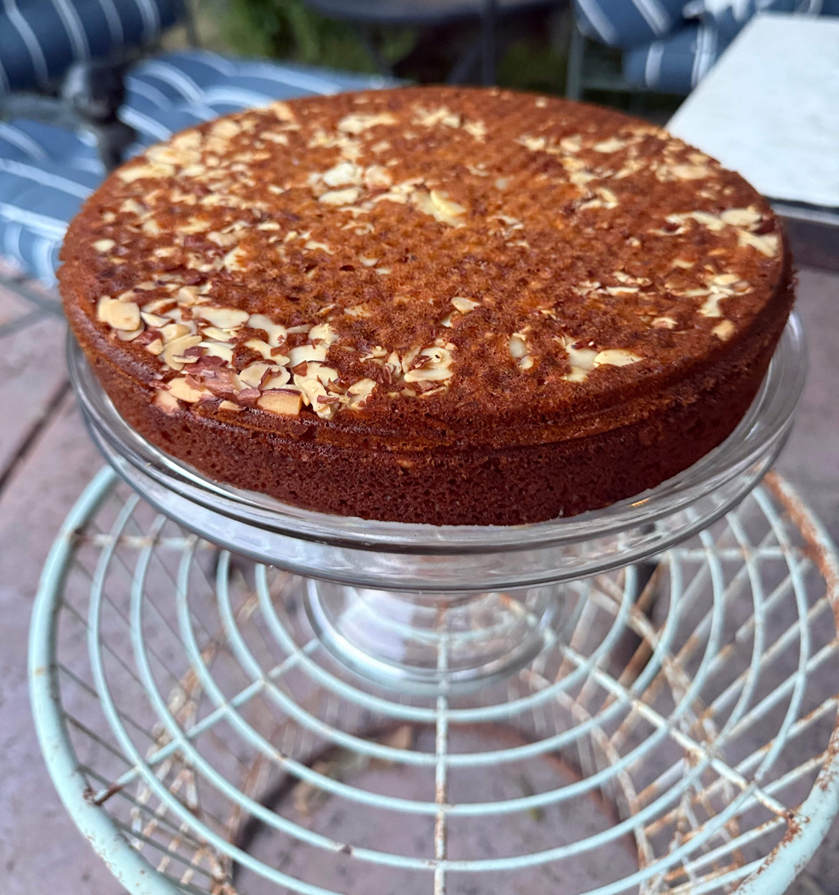 Honey and almond cake. (Kathy Gunst/Here &amp; Now)