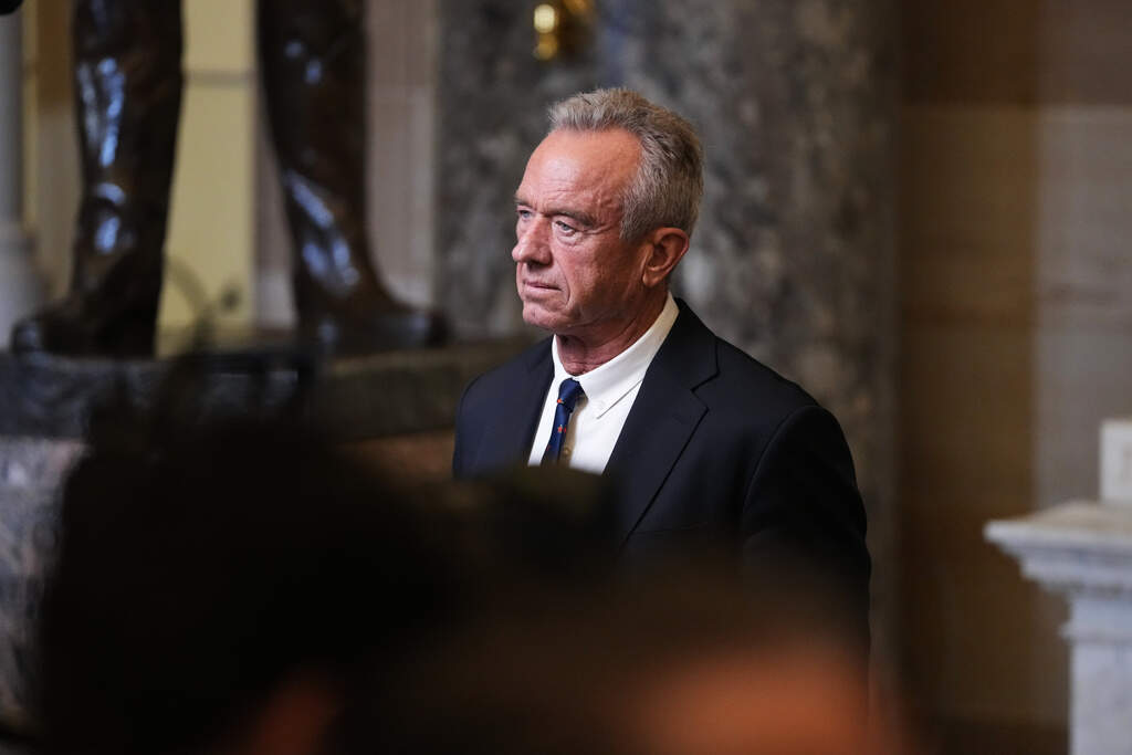 Health and Human Services Secretary Robert F. Kennedy Jr. is seen following President Donald Trump's State of the Union address to a joint session of Congress in the House chamber at the U.S. Capitol in Washington, Tuesday, Feb. 24, 2026. (Allison Robbert/AP, File)