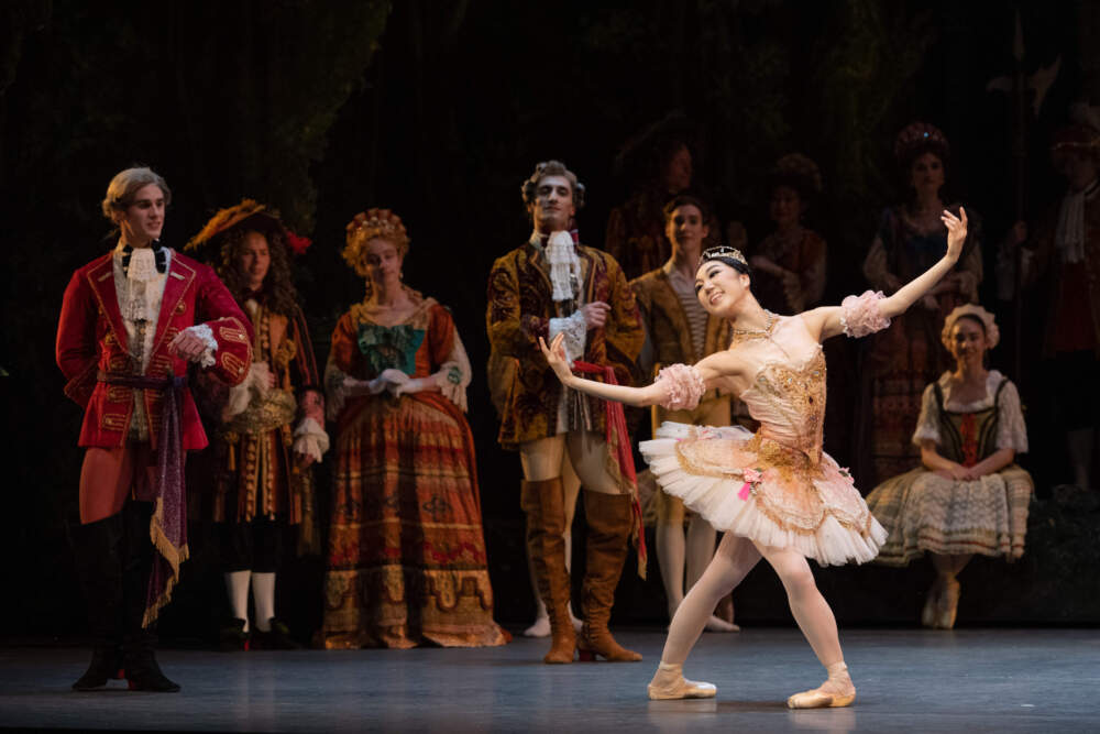 Ji Young Chae and artists of Boston Ballet in Marius Petipa's "The Sleeping Beauty." (Courtesy Lizal Voll)
