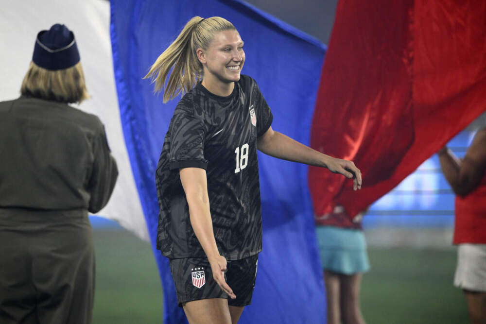 United States goalkeeper Casey Murphy (18) during a send-off ceremony after an international friendly soccer match against Costa Rica, Tuesday, July 16, 2024, in Washington. (Nick Wass/AP, file)