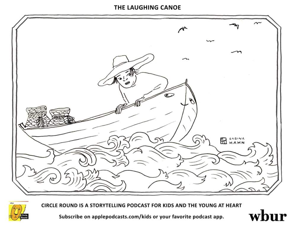 A person in a canoe. (Sabina Hahn for WBUR)