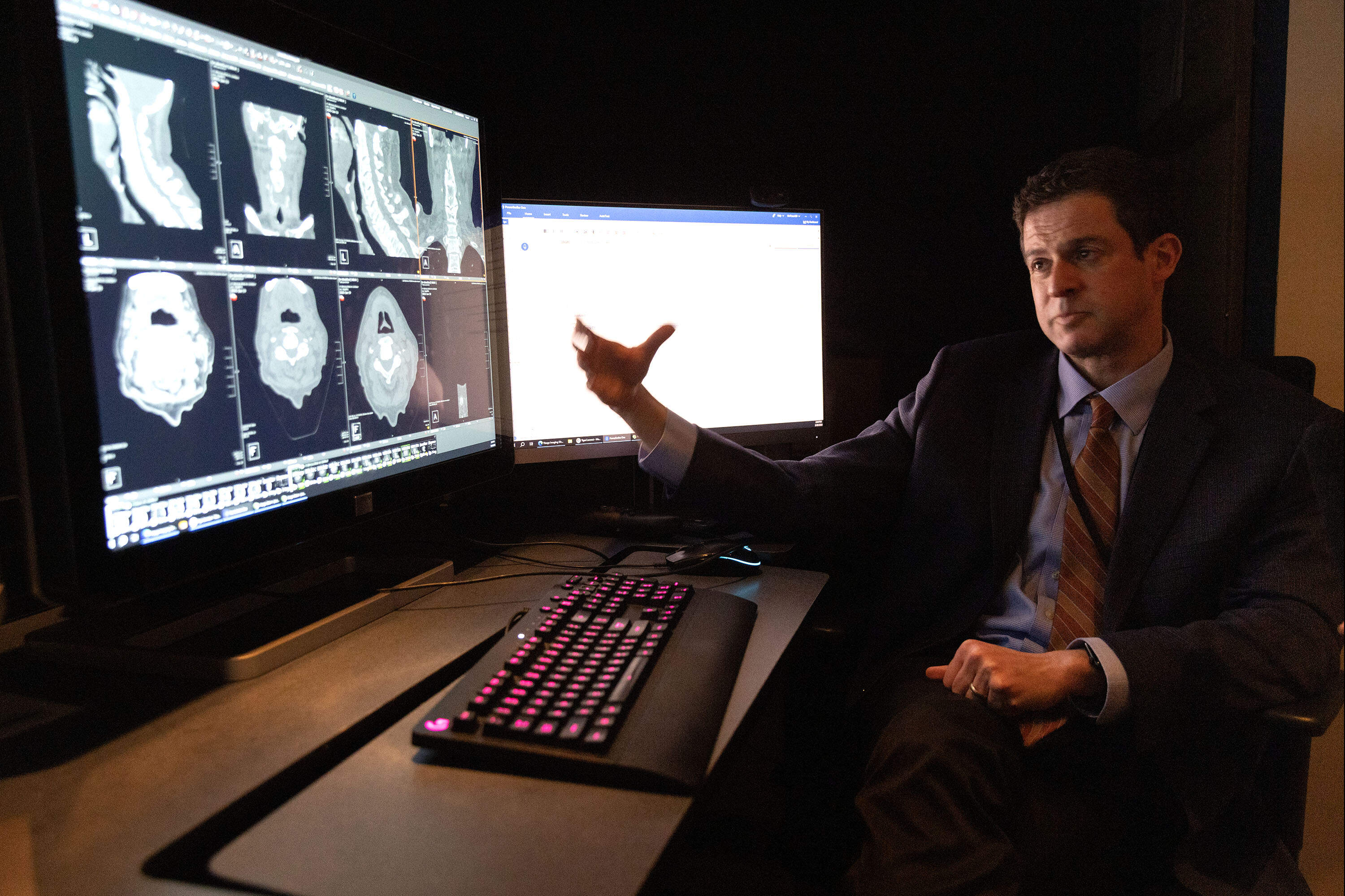 Dr. Ori Preis, a radiology specialist at South Shore Health in Weymouth, Mass. (Robin Lubbock/WBUR)