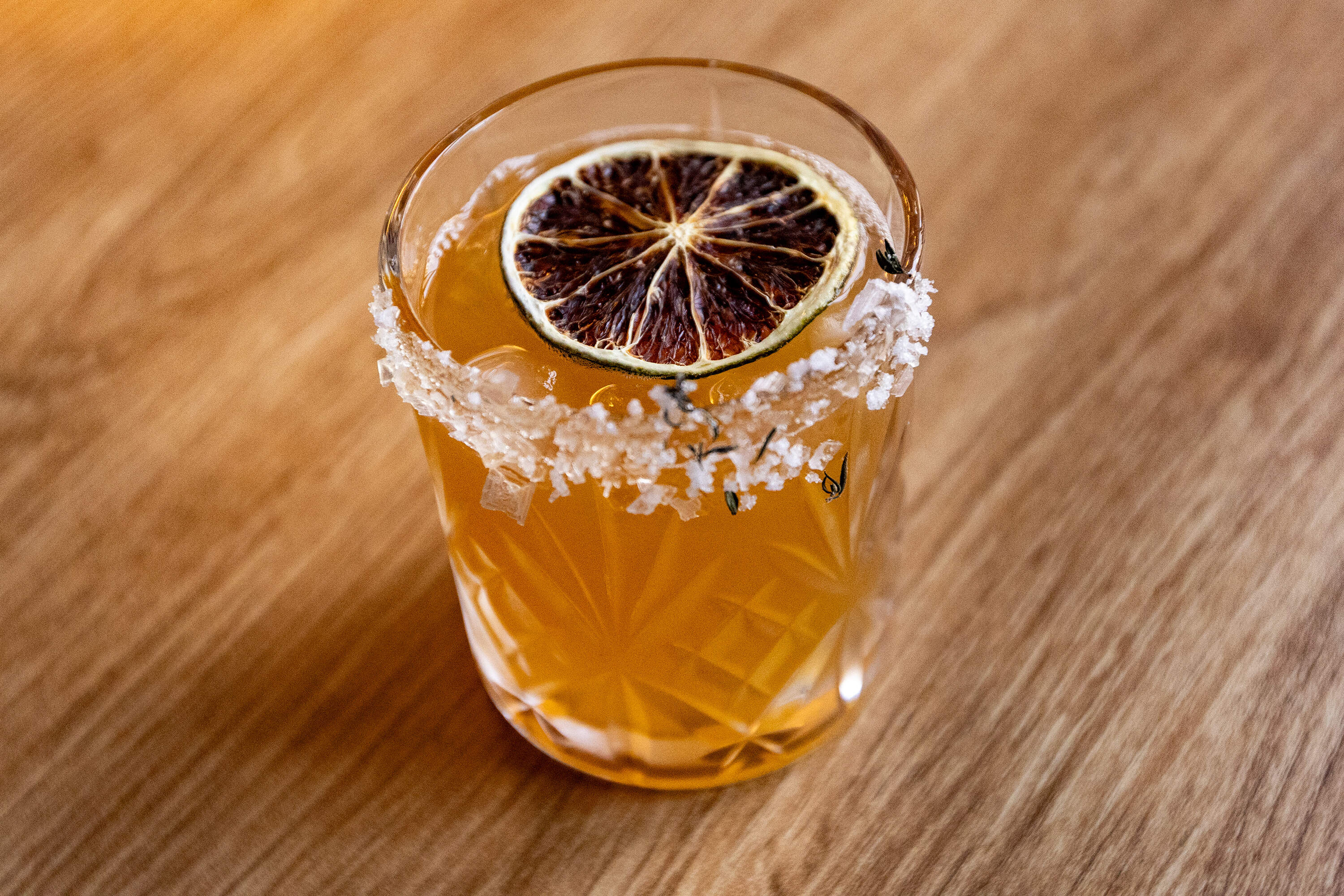 The First Light craft cocktail at Beyond Proof. (Jesse Costa/WBUR)