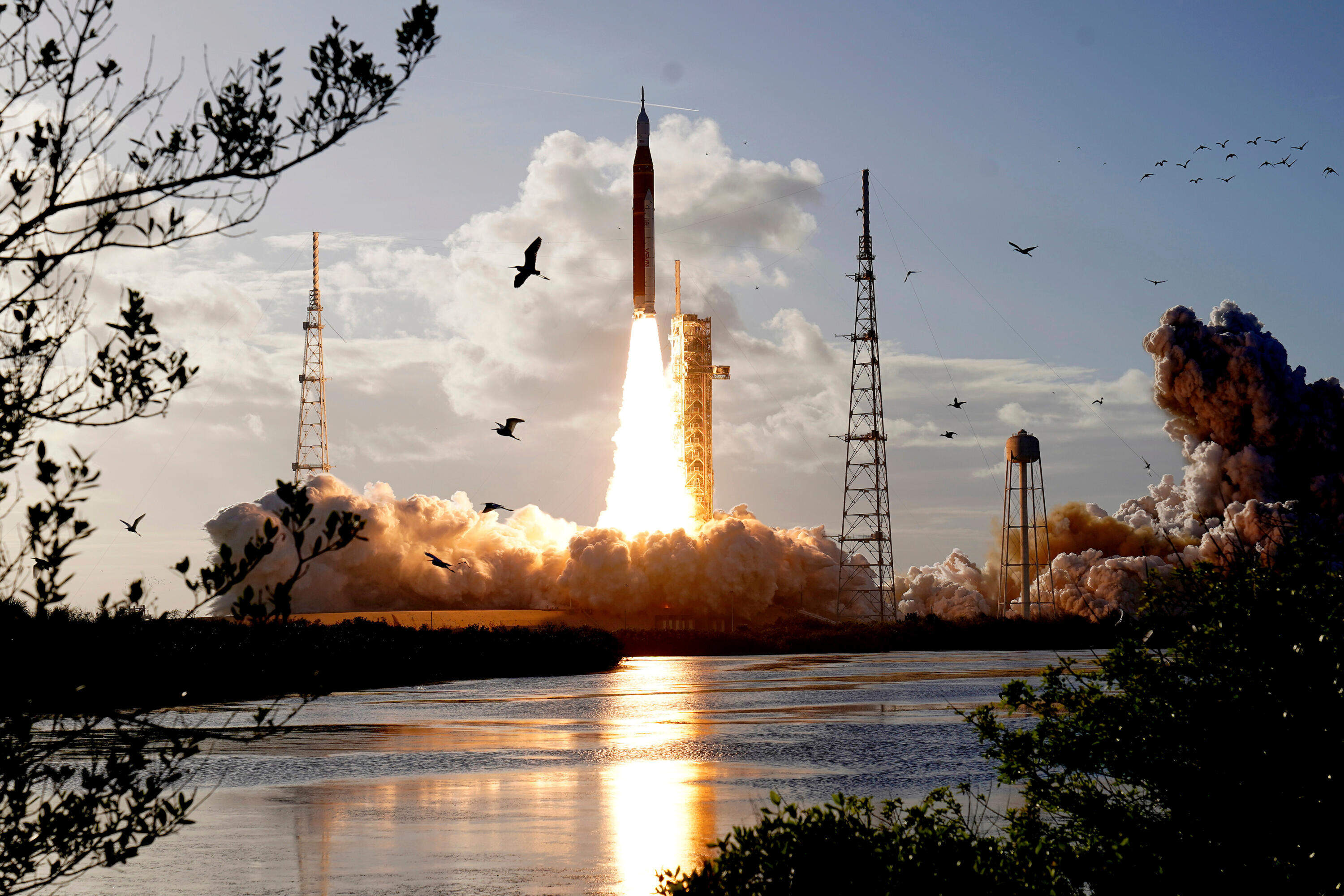 NASA's Artemis II moon rocket lifts off from the Kennedy Space Center's Launch Pad 39-B Wednesday, April 1, 2026, in Cape Canaveral, Fla. (Chris O'Meara/AP)