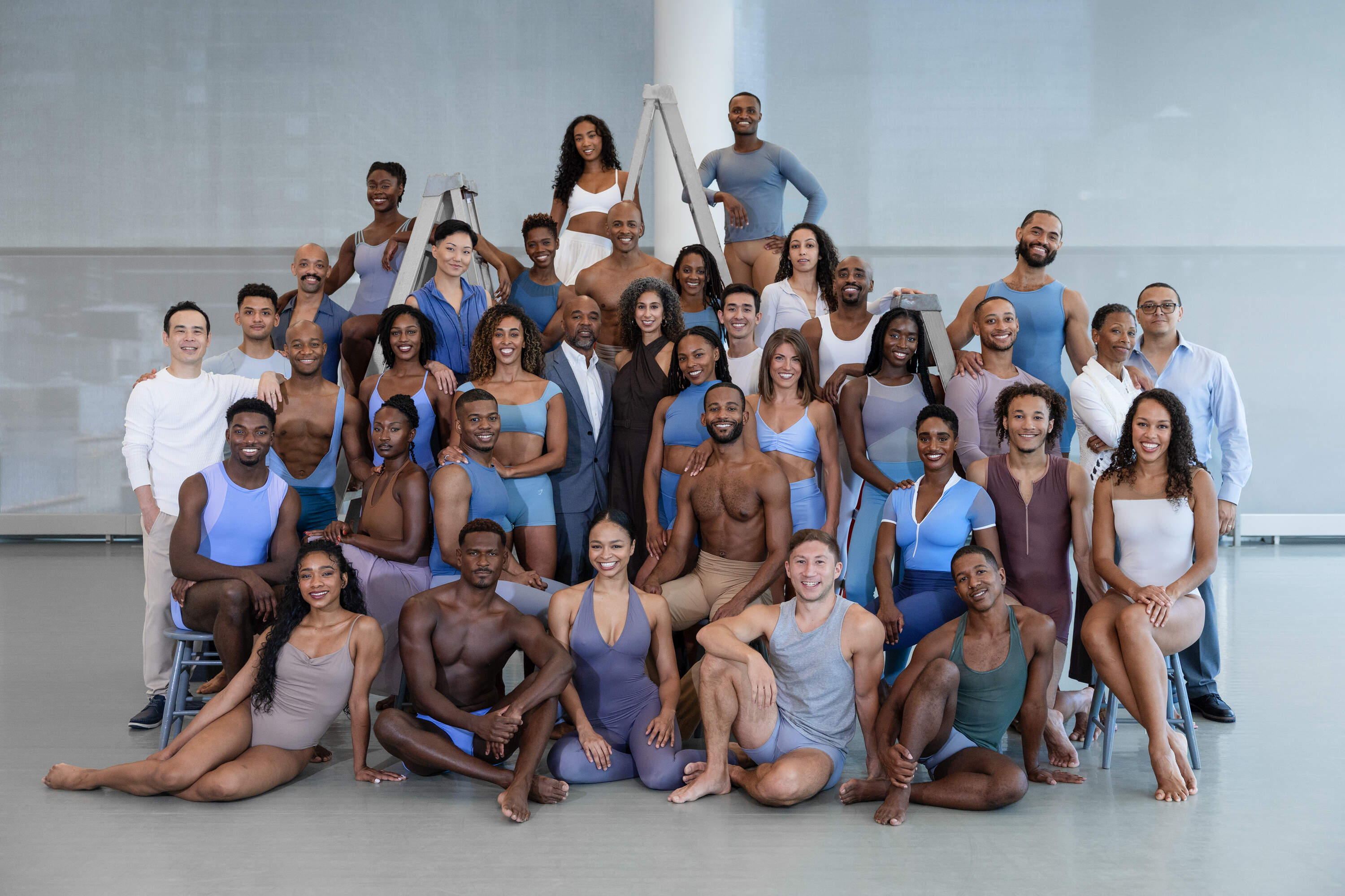 The Alvin Ailey American Dance Theater company with Alicia Mack Graf. (Courtesy of Alice Castro)