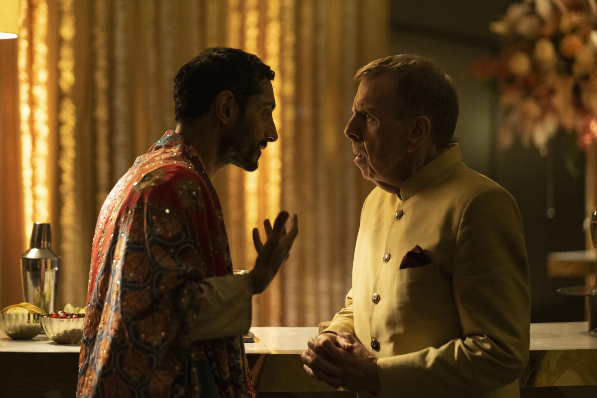 From left: Riz Ahmed and Timothy Spall in director Aneil Karia's "Hamlet." (Courtesy Vertical)