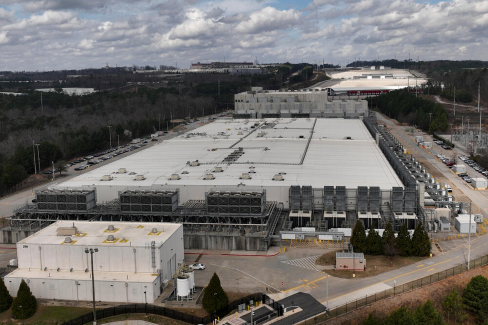 The Douglas County Google Data Center complex is seen, Friday, March 6, 2026, in Lithia Springs, Ga. (Mike Stewart/AP, File)