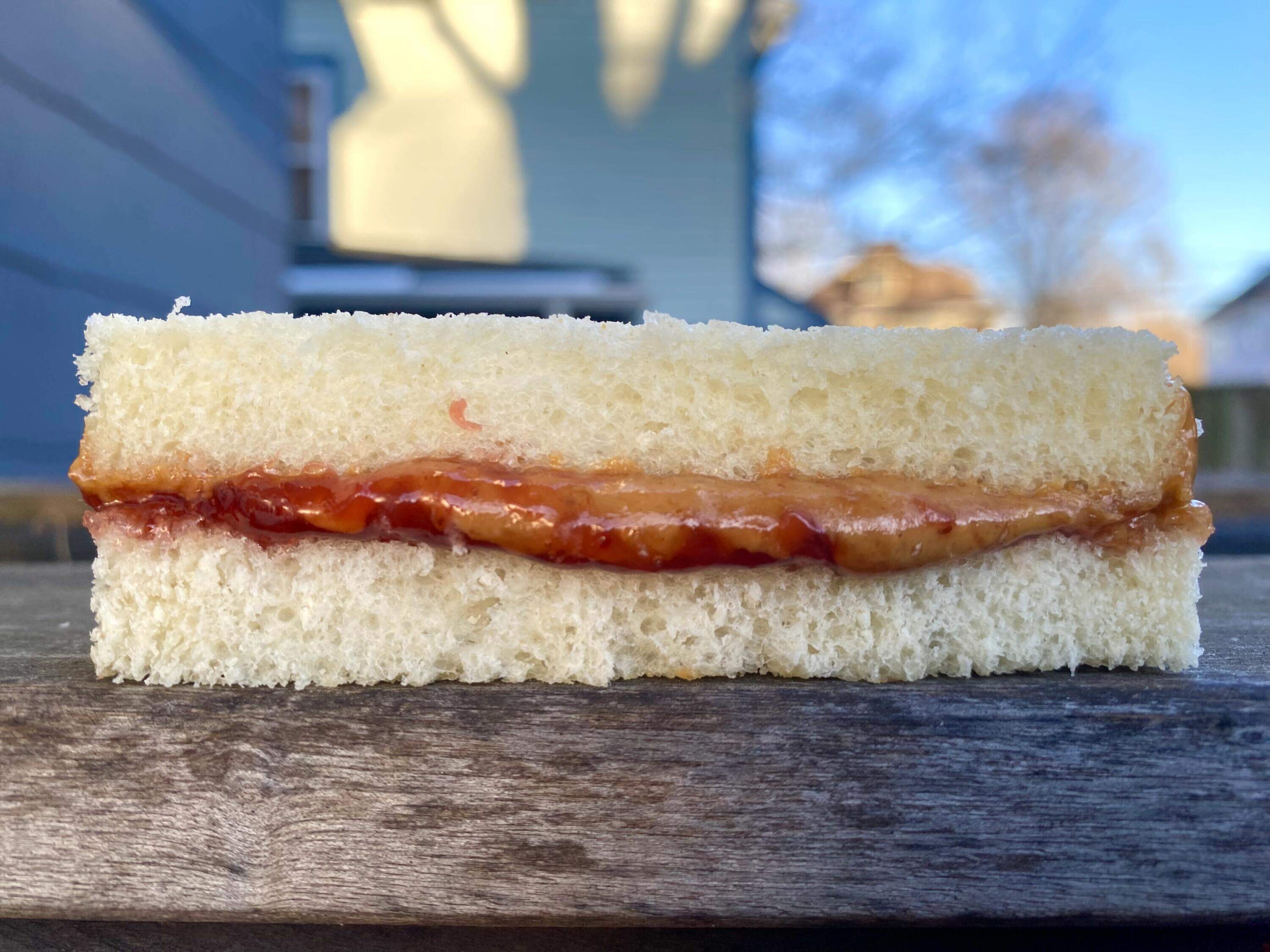 “Peanut butter and jelly is just a twosome that’s become inseparable,” Benjamin says. (Andrea Shea/WBUR)