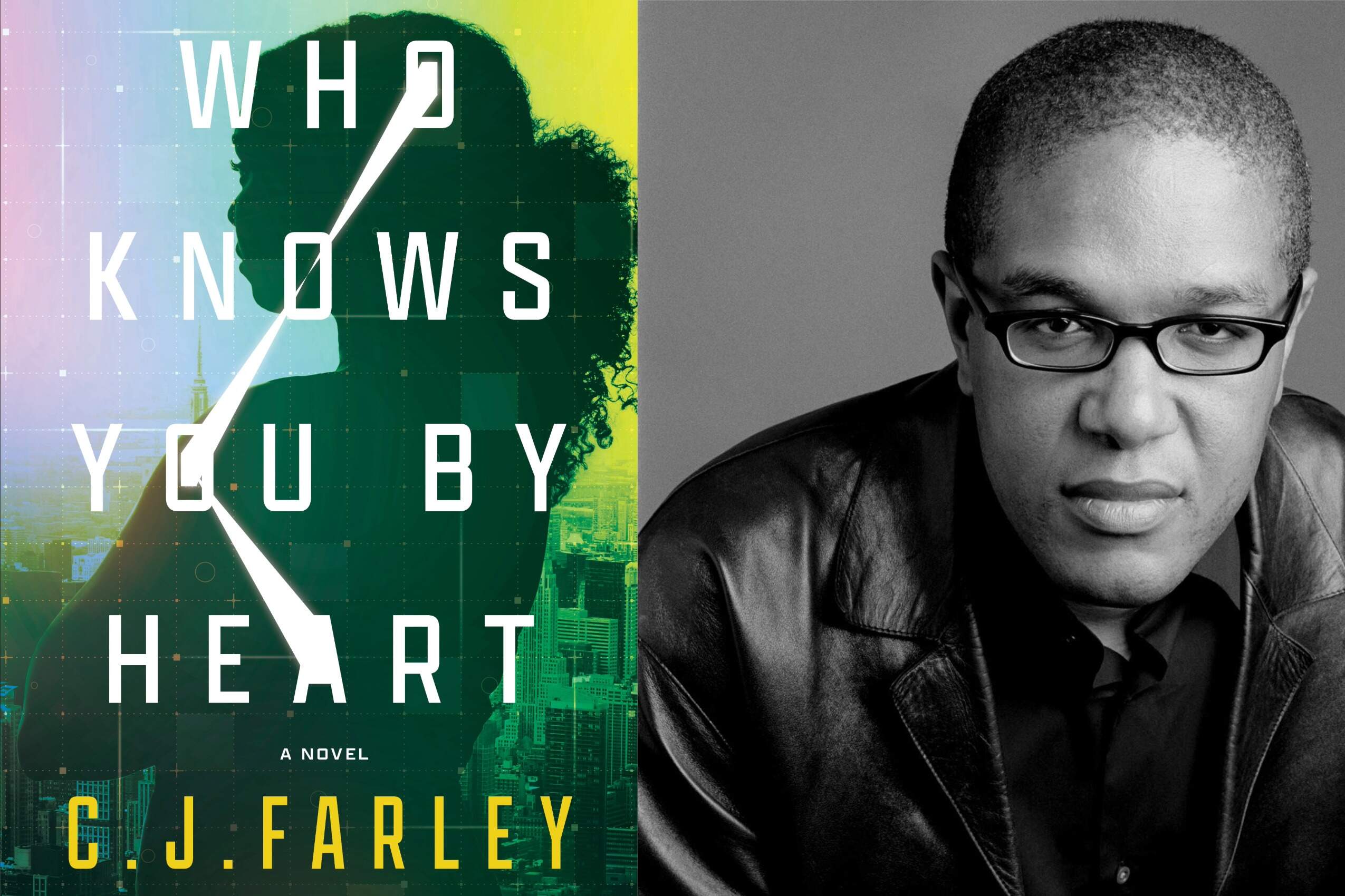 The cover of "Who Knows You By Heard" beside author C.J. Farley. (Courtesy of C.J. Farley)