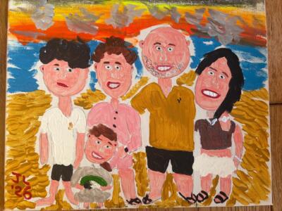 One man's 'bad, dad paintings' earn him thousands in commissions