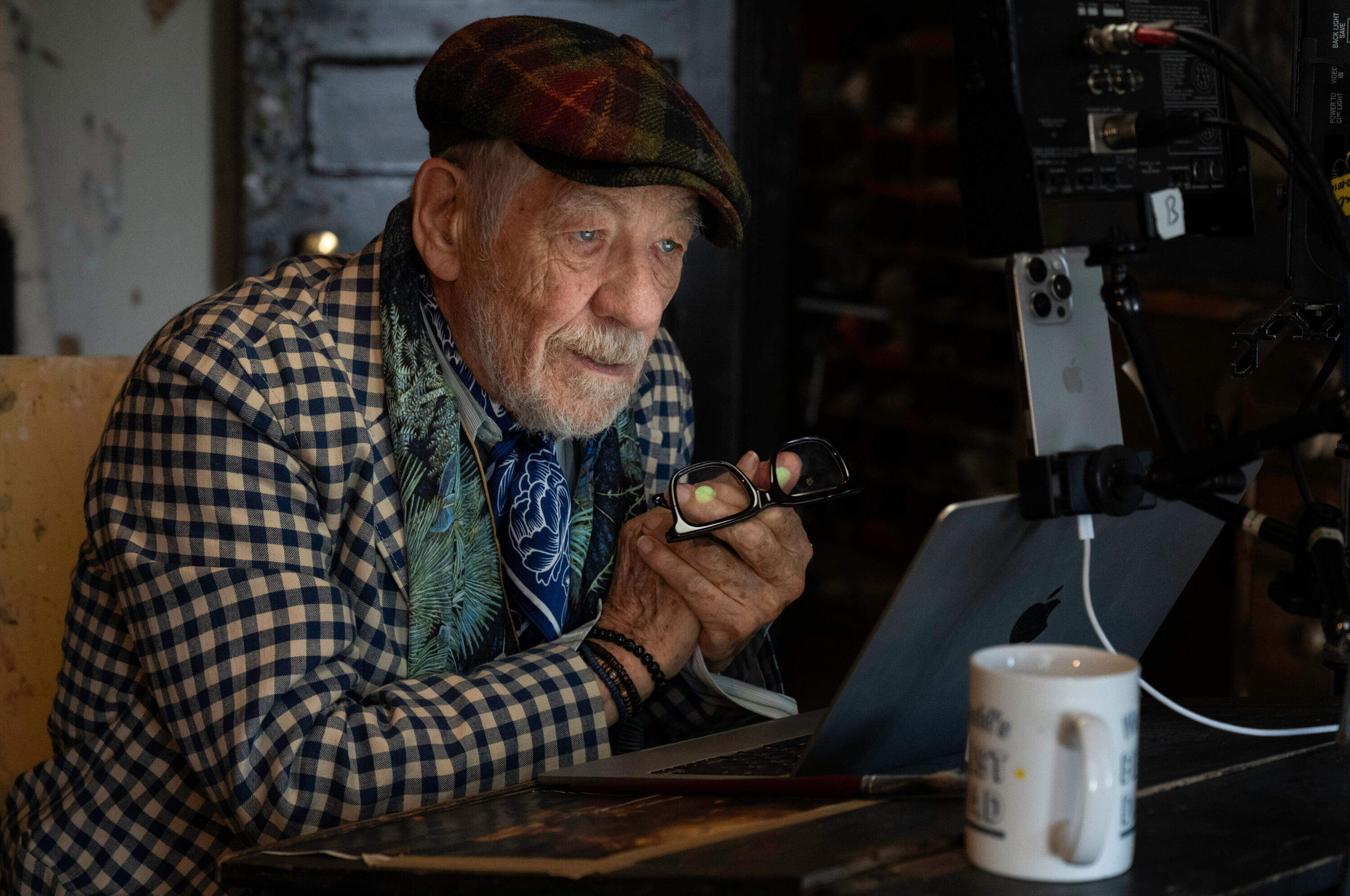 Ian McKellen in director Steven Soderbergh's "The Christophers." (Courtesy Claudette Barius/NEON)